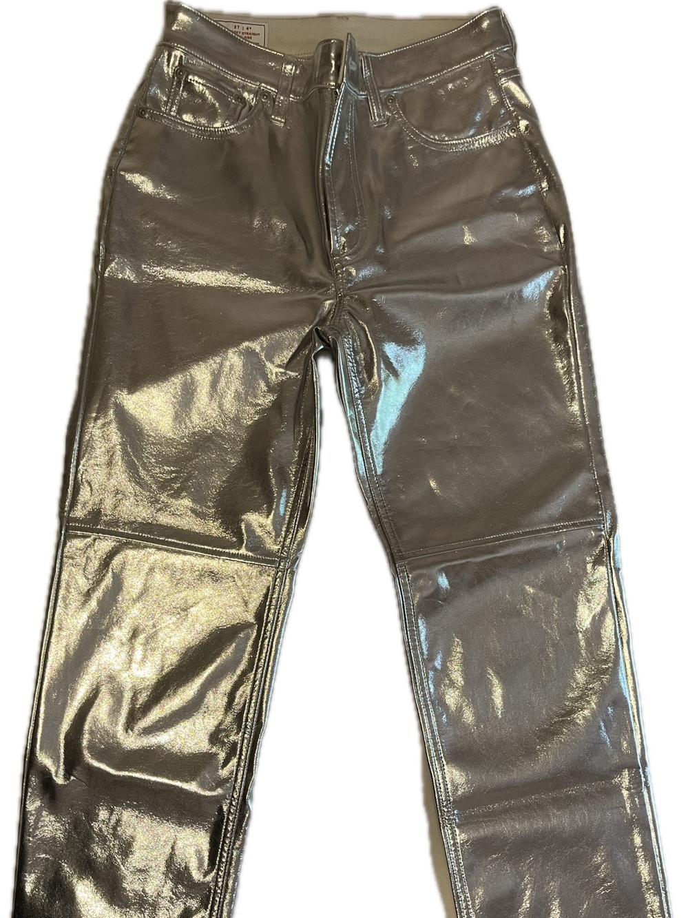 GAP Silver metallic Women's Straight-Leg Jeans - size 27/4 regular
